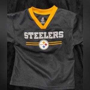 Team Apparel Kids Black and Yellow Steelers Jersey